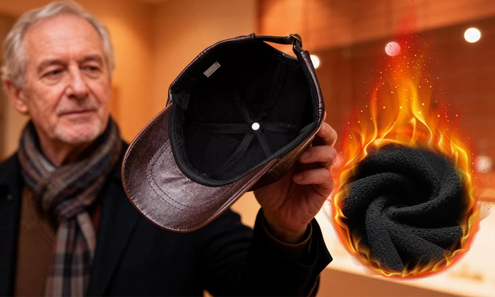 HotJak WarmGuard Cap soft plush fleece interior lining for warmth